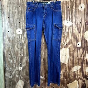 Vintage Mudd Jeans Denim Cargo Flared Jeans Y2K SZ 13